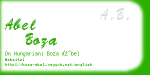 abel boza business card